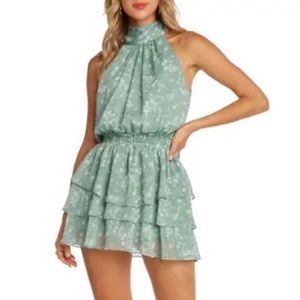 Willow Kathleen Sleeveless Minidress in Sage • XS